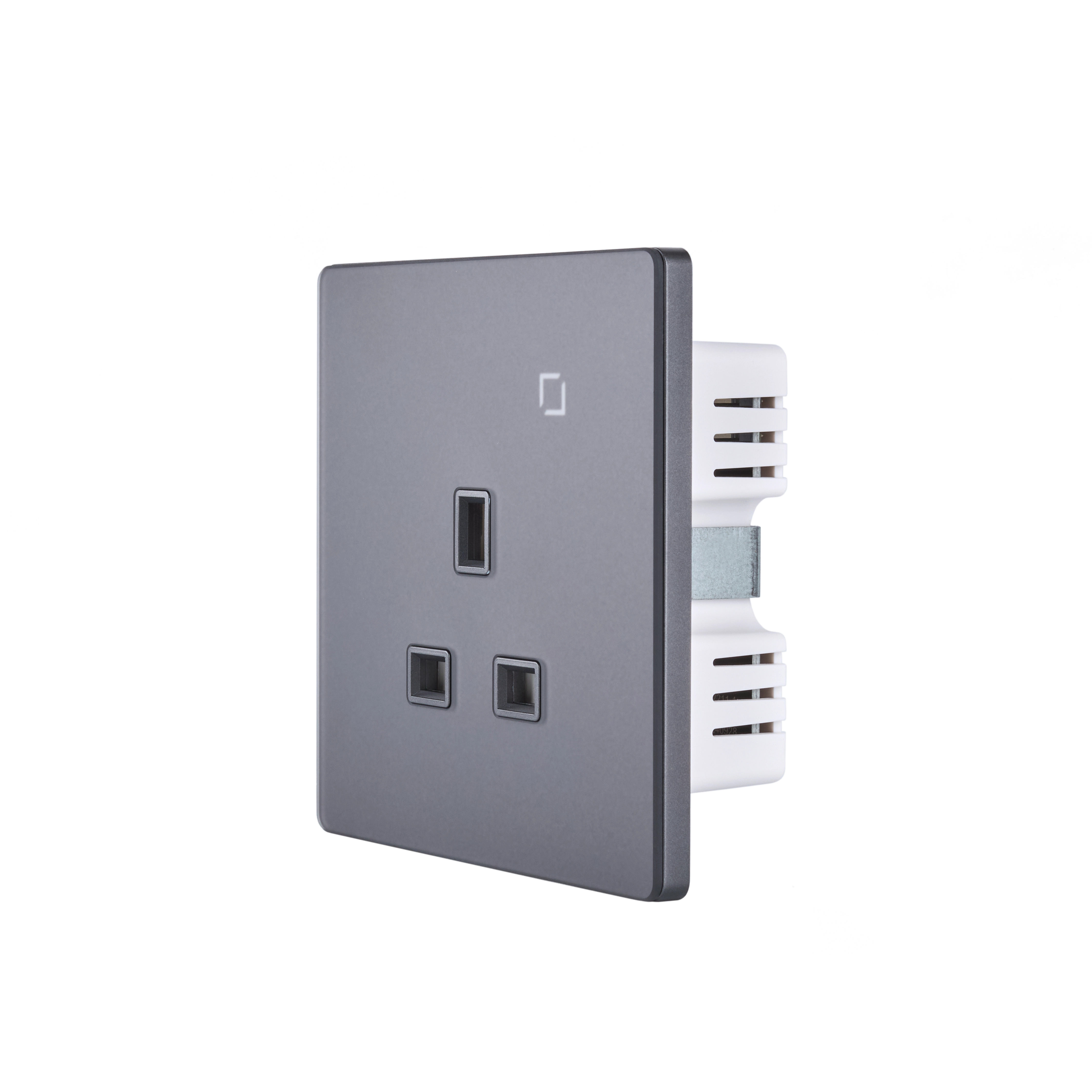 NSO100 1 Gang Smart Socket – Grey Touch Glass