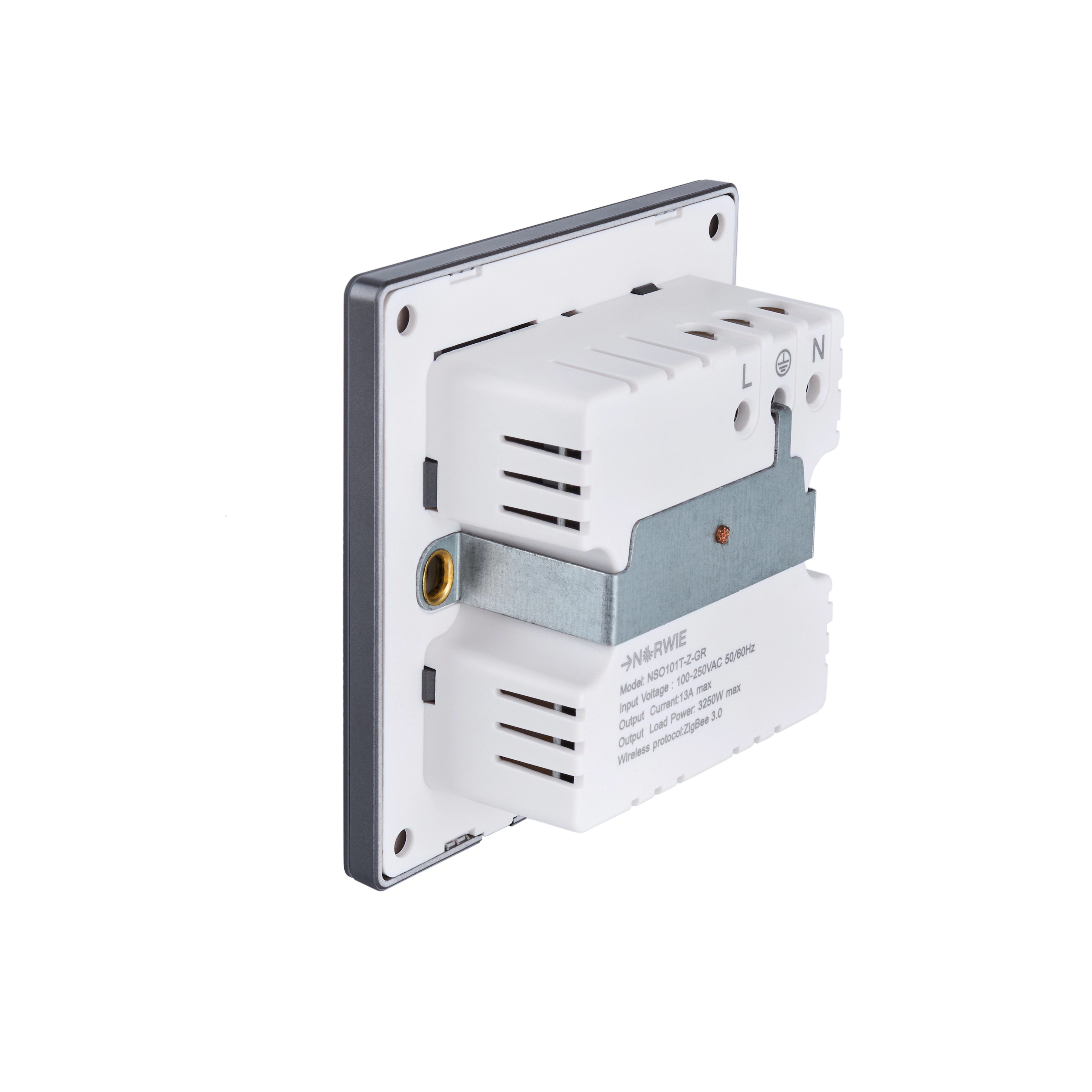 NSO100 1 Gang Smart Socket – Grey Touch Glass