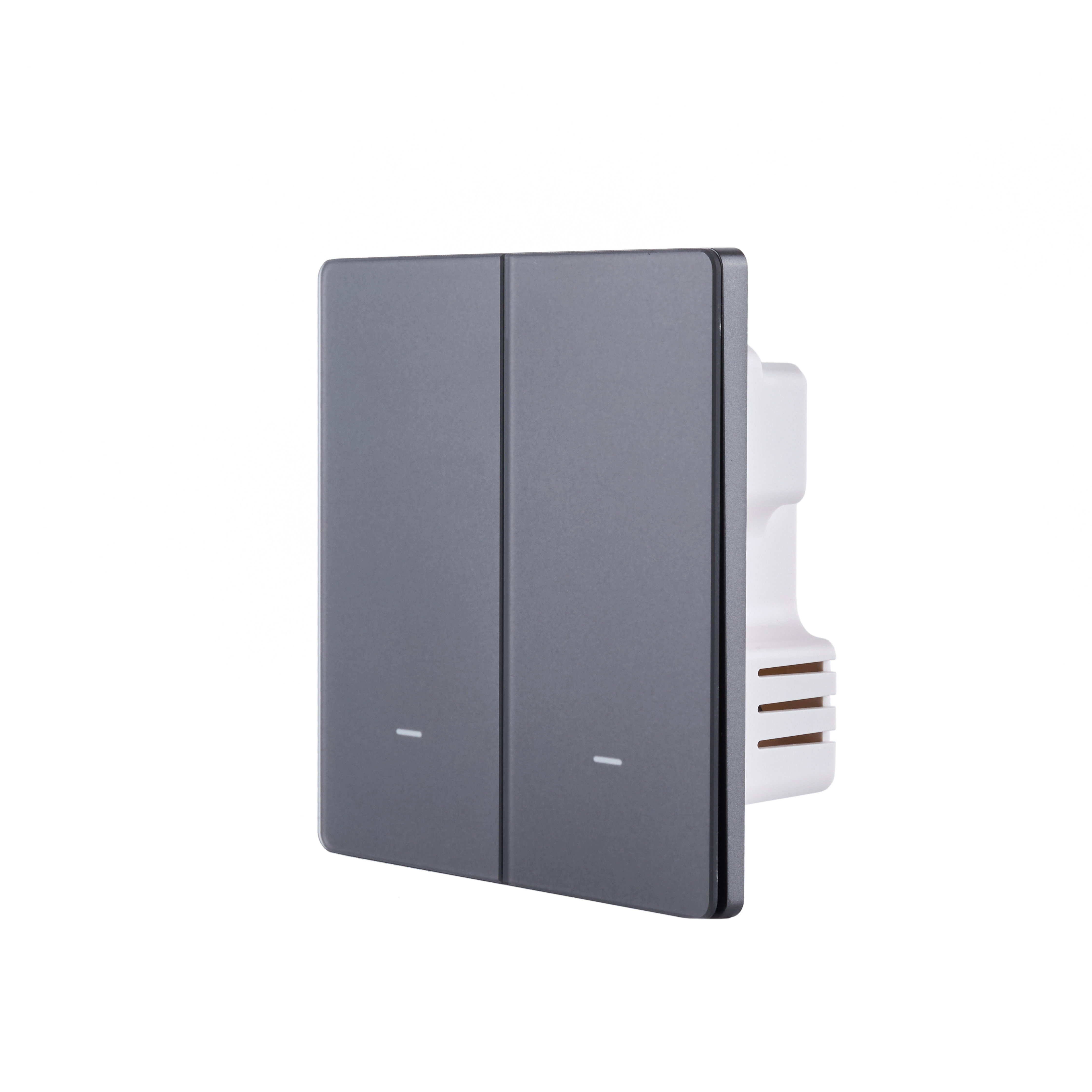 NSW100 2 Gang Smart Light Switch – Grey, Glass Finish