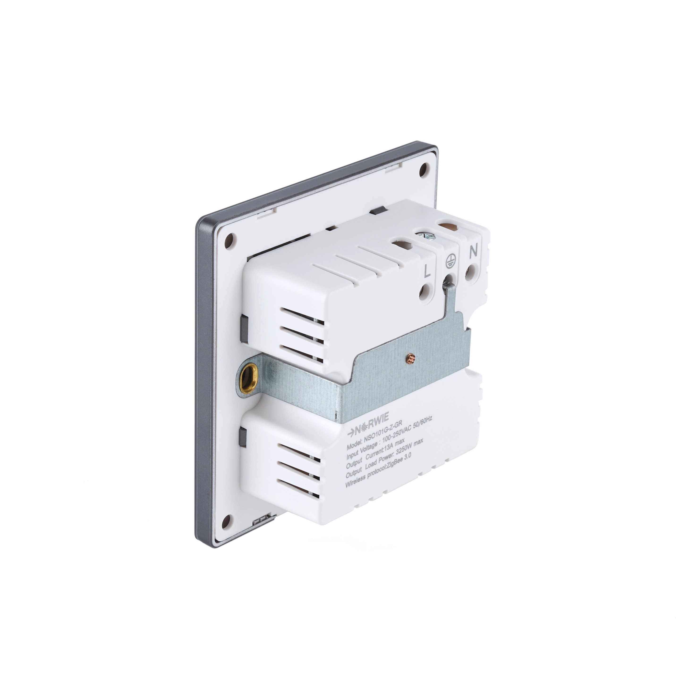 NSO100 1 Gang Smart Socket – Grey Glass