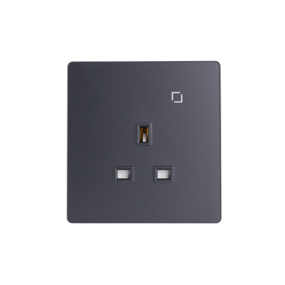 NSO100 1 Gang Smart Socket – Grey Touch Glass