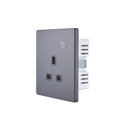 NSO100 1 Gang Smart Socket – Grey Touch Glass