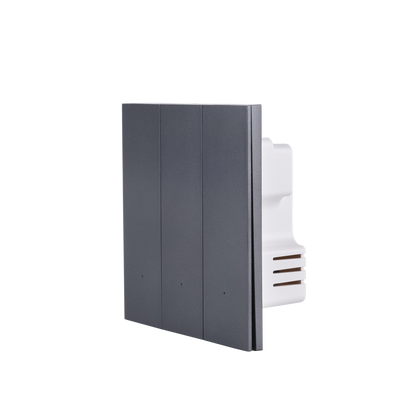 NSW100 3 Gang Smart Light Switch – Grey, Plastic Finish