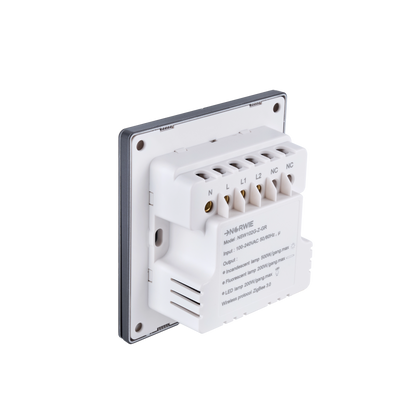 NSW100 2 Gang Smart Light Switch – Grey, Glass Finish