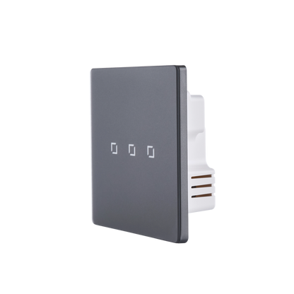 NSW100 3 Gang Smart Light Switch – Grey Touch Glass