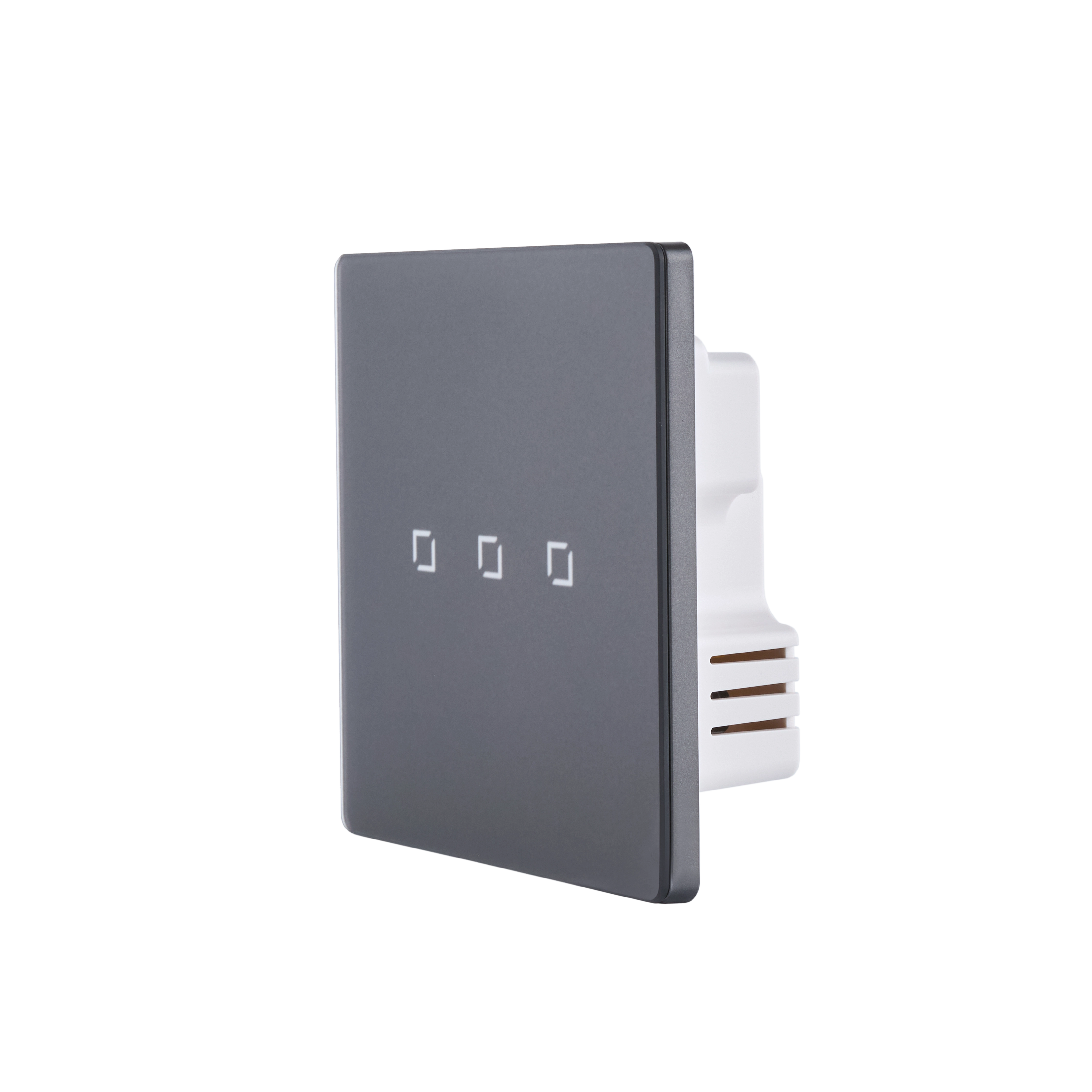 NSW100 3 Gang Smart Light Switch – Grey Touch Glass