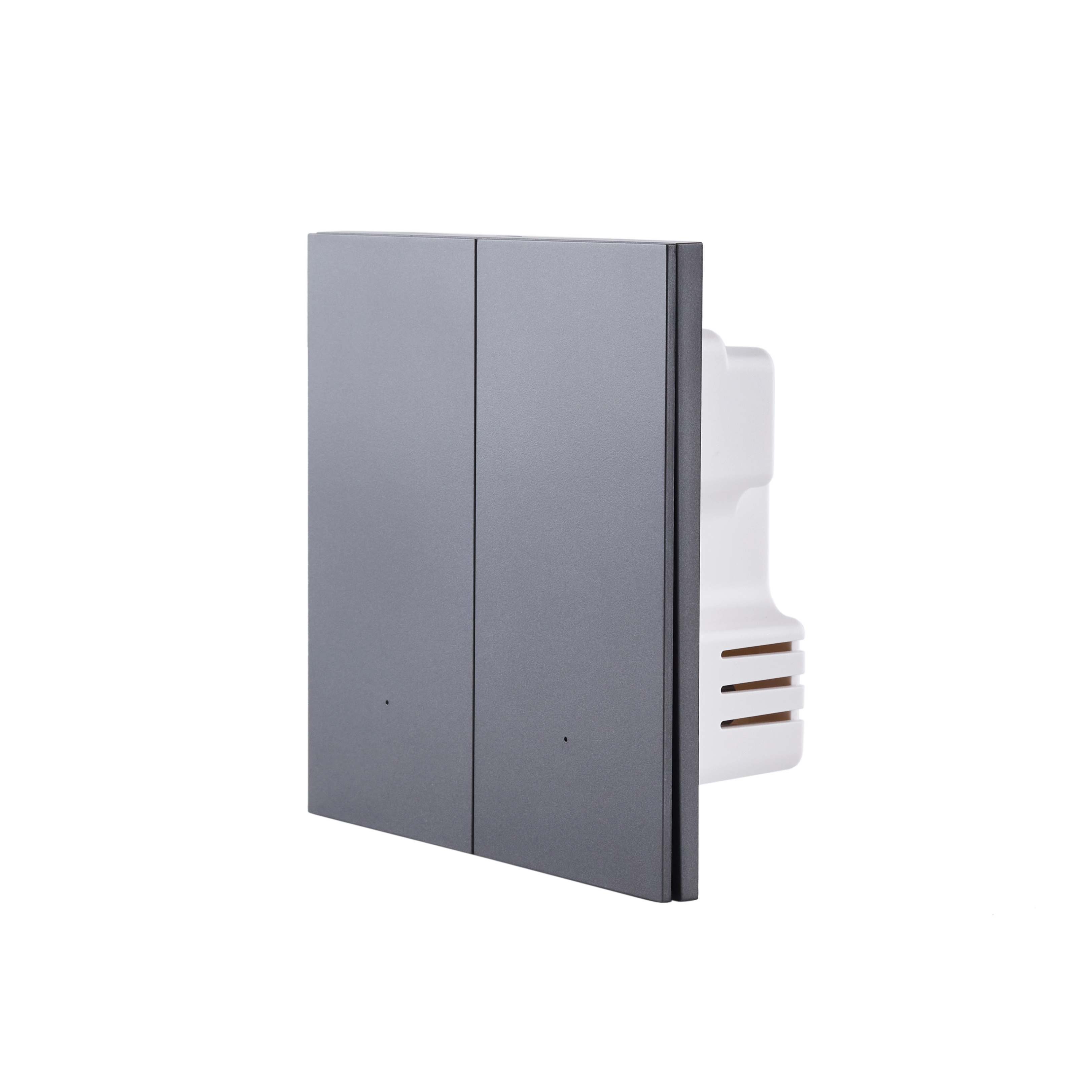 NSW100 2 Gang Smart Light Switch – Grey, Plastic Finish