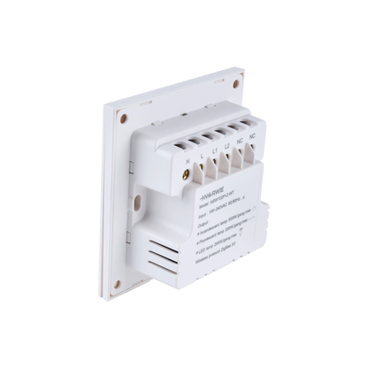 NSW100 2 Gang Smart Light Switch – White, Plastic Finish