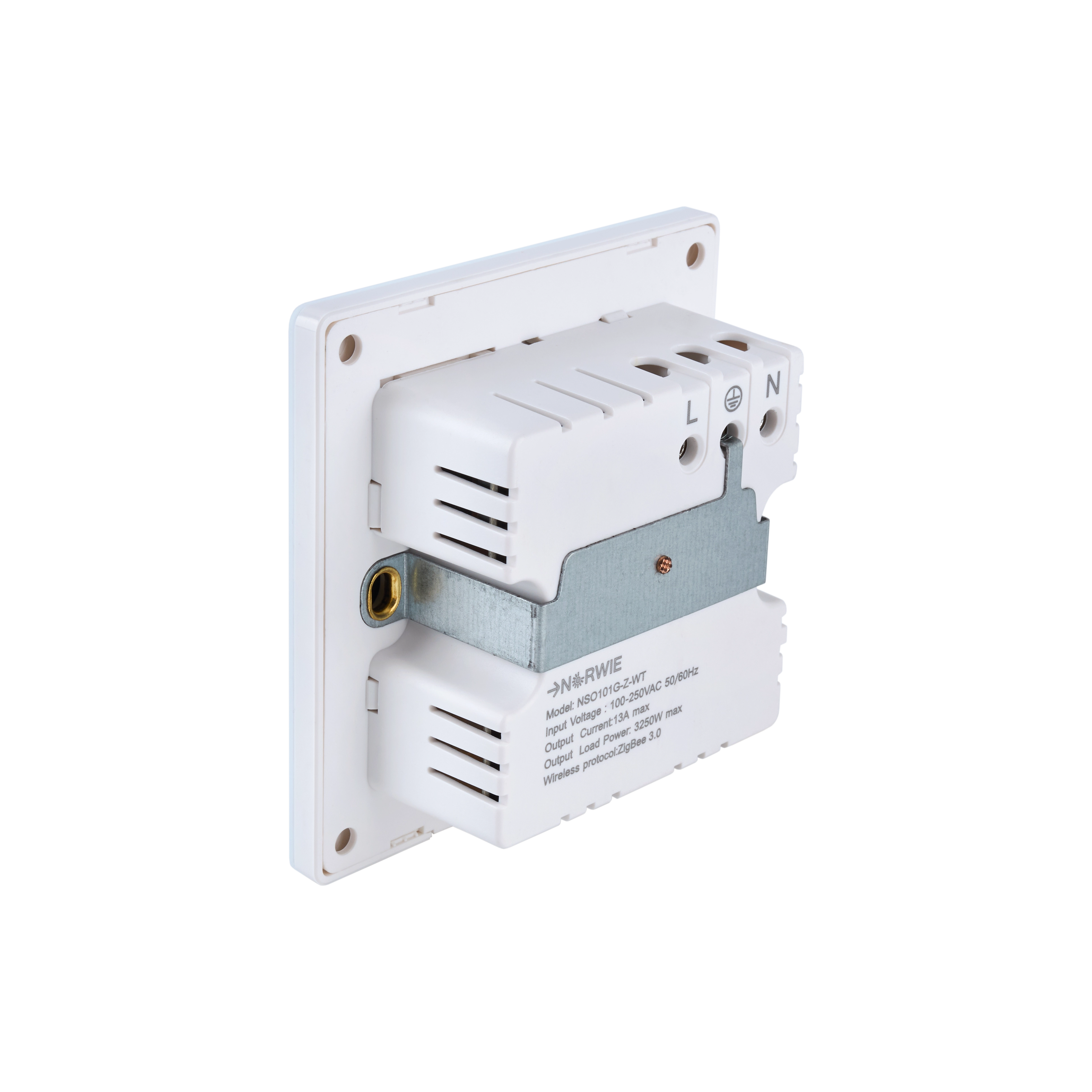 NSO100 1 Gang Smart Socket – White Glass