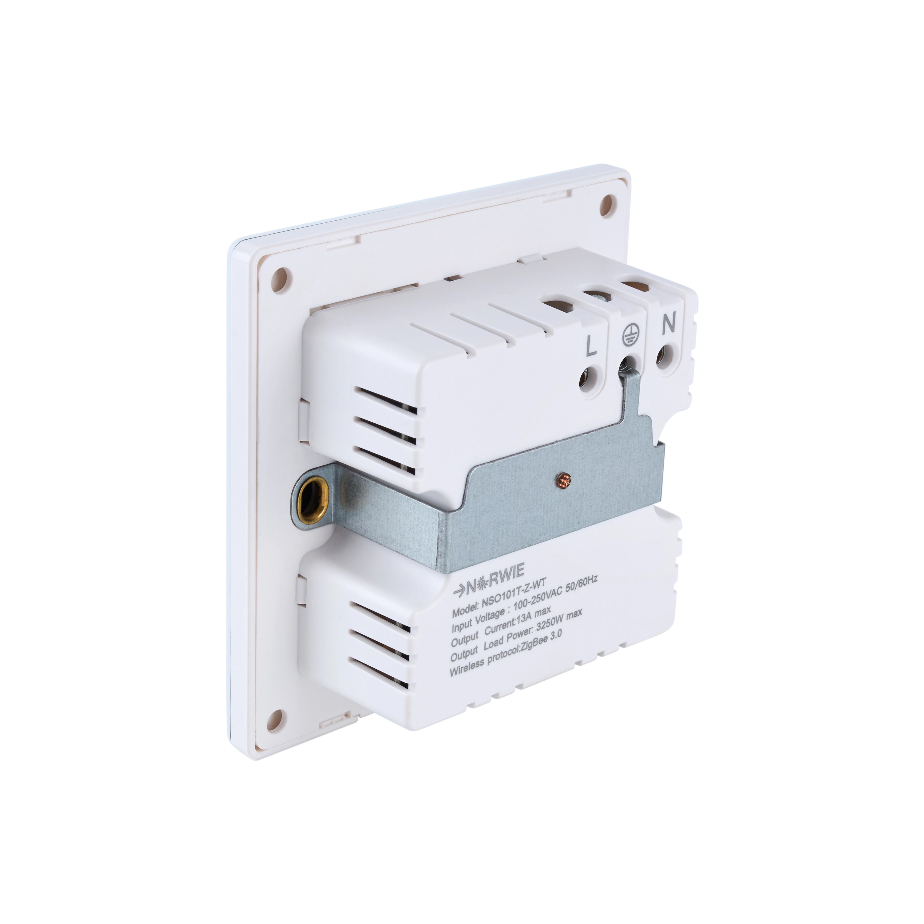 NSO100 1 Gang Smart Socket – White Touch Glass