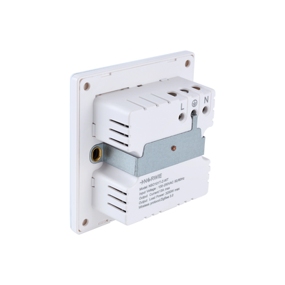 NSO100 1 Gang Smart Socket – White Touch Glass