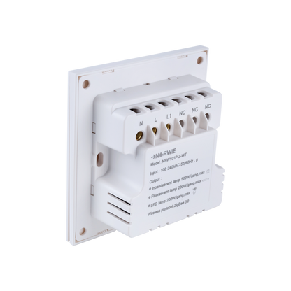 NSW100 1 Gang Smart Light Switch – White Plastic Finish