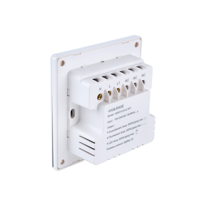 NSW100 1 Gang Smart Light Switch – White, Glass Finish