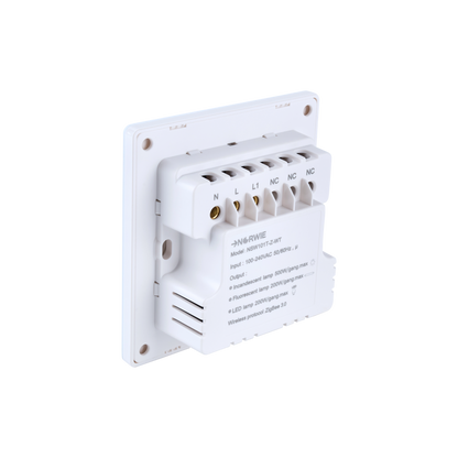 NSW100 1 Gang Smart Light Switch – White Touch Glass