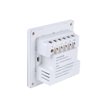 NSW100 3 Gang Smart Light Switch – White, Glass Finish