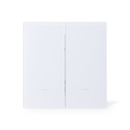 NSW100 2 Gang Smart Light Switch – White, Glass Finish