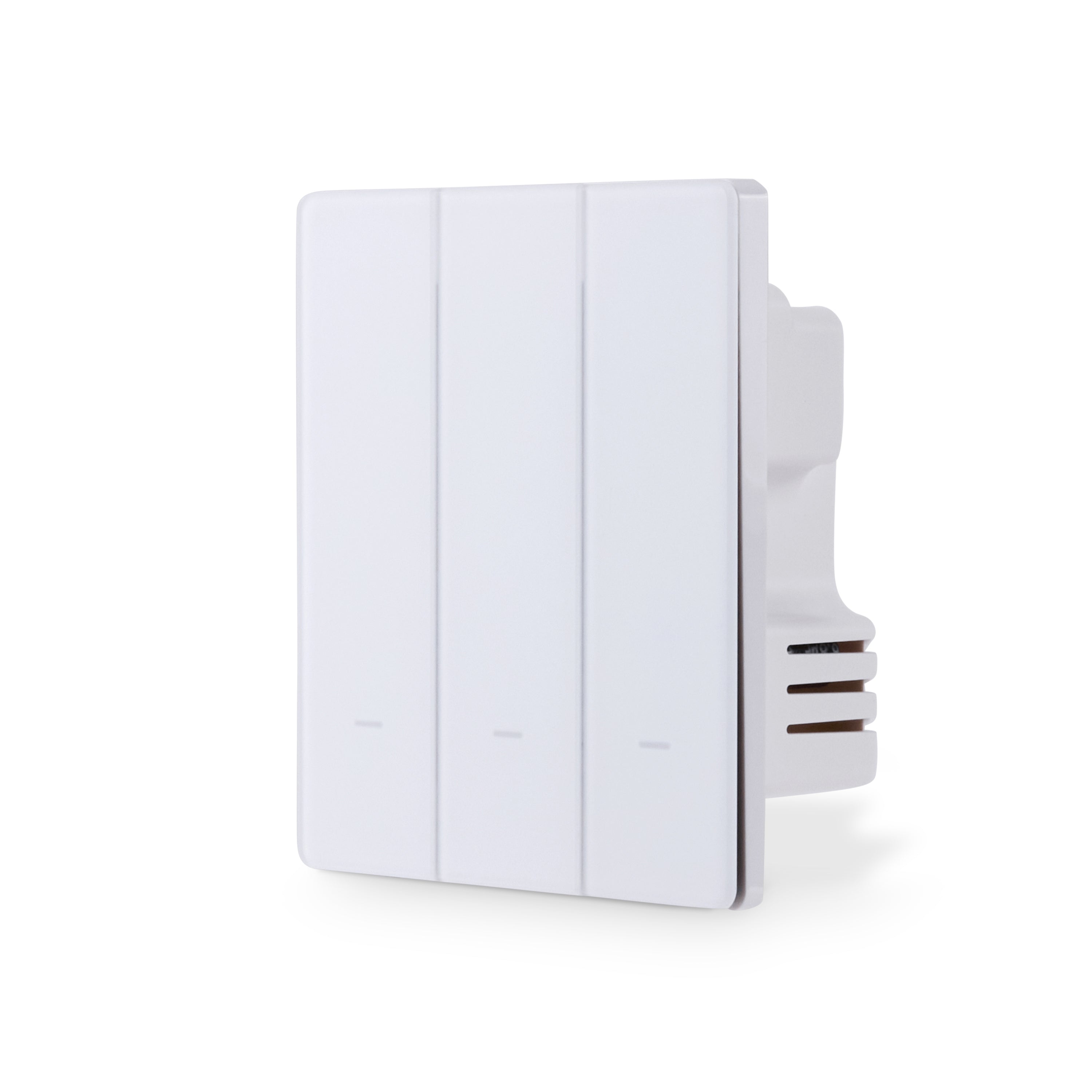 NSW100 3 Gang Smart Light Switch – White, Glass Finish