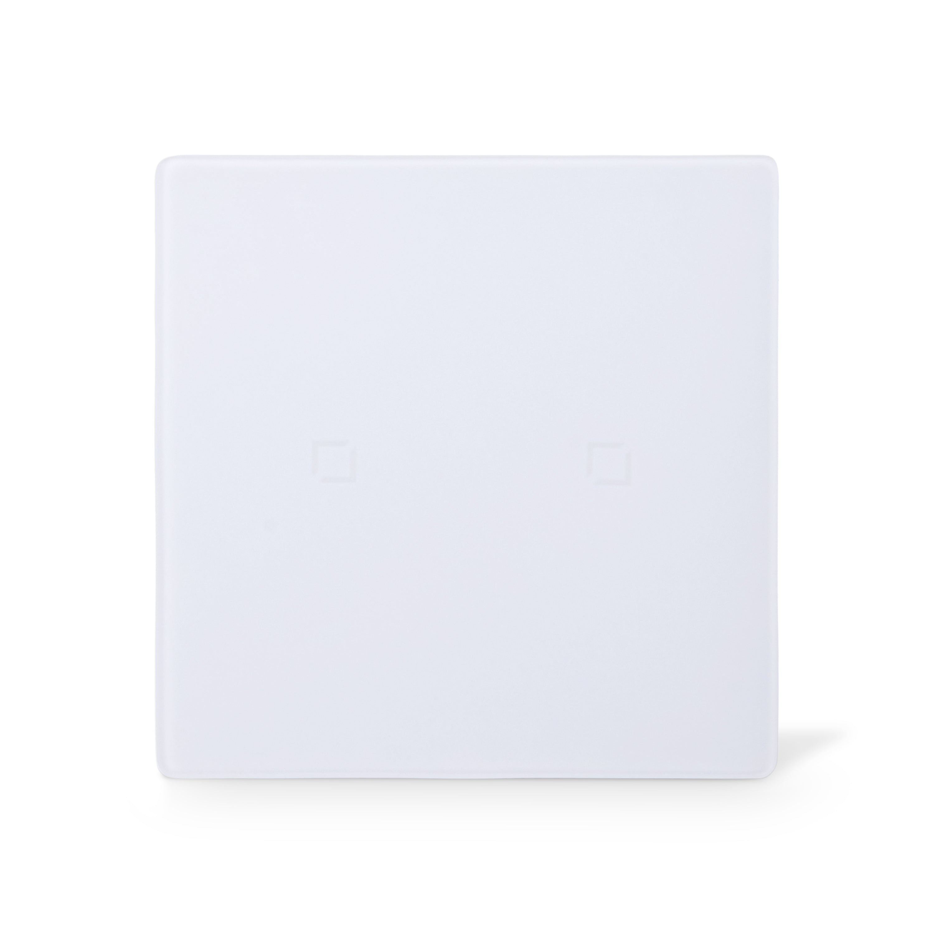 NSW100 2 Gang Smart Light Switch – White Touch Glass