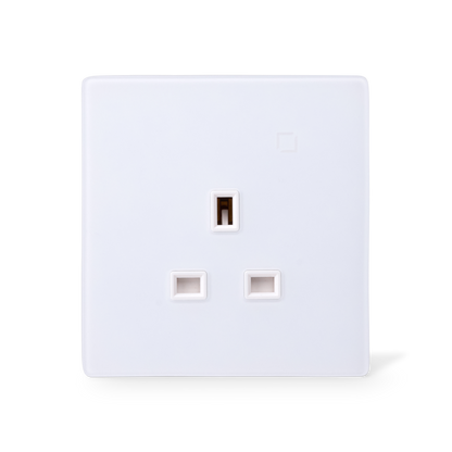NSO100 1 Gang Smart Socket – White Touch Glass