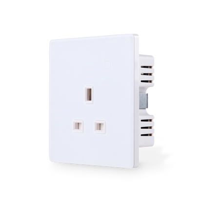 NSO100 1 Gang Smart Socket – White Touch Glass