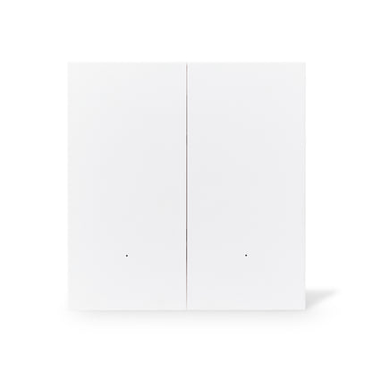 NSW100 2 Gang Smart Light Switch – White, Plastic Finish