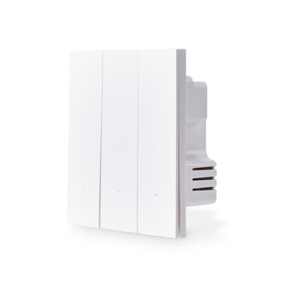 NSW100 3 Gang Smart Light Switch – White, Plastic Finish